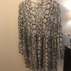 snake print dress